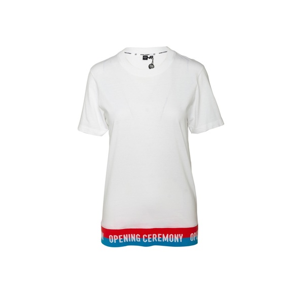 Opening Ceremony Tape Logo Tee T-Shirt Short Sleeve New With Tags - Picture 3 of 10